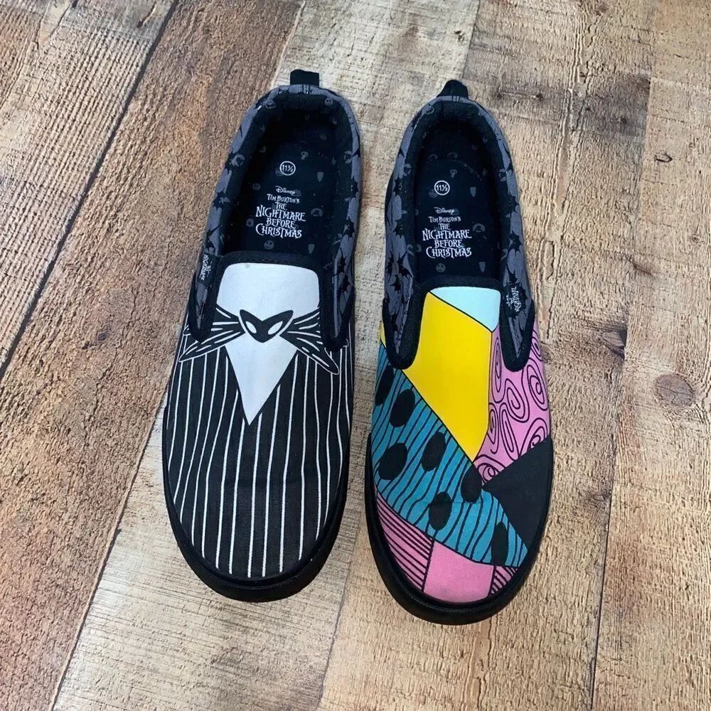 Disney Tim Burton's Nightmare Before Christmas Fun Mens Canvas Shoes 11.5